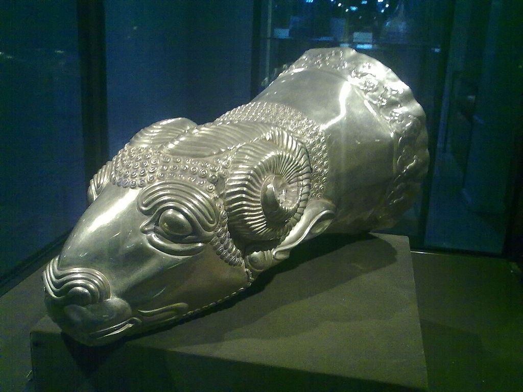 metalwork of head of ram